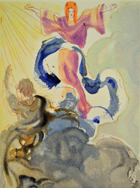 Salvador Dali, Divina commedia paradiso03, 1960, 33x26cm wood engraving