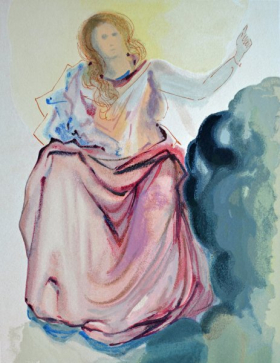 Salvador Dali, Divina commedia paradiso04, 1960, 33x26cm wood engraving