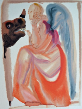 Salvador Dali, Divina commedia paradiso06, 1960, 33x26cm wood engraving