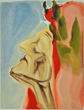 Salvador Dali, Divina commedia paradiso07, 1960, 33x26cm wood engraving