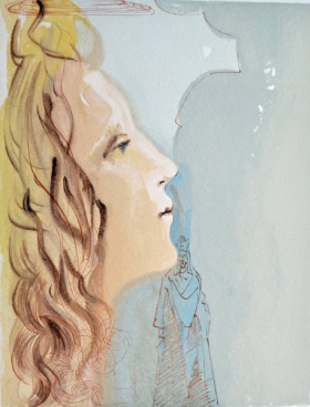 Salvador Dali, Divina commedia paradiso08, 1960, 33x26cm wood engraving