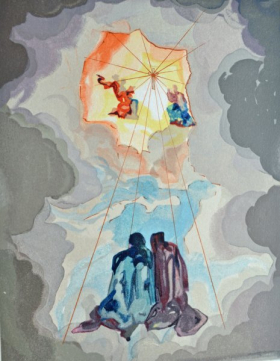 Salvador Dali, Divina commedia paradiso15, 1960, 33x26cm wood engraving