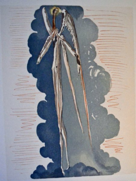 Salvador Dali, Divina commedia paradiso22, 1960, 33x26cm wood engraving
