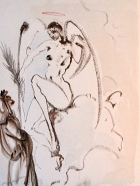 Salvador Dali, Divina commedia paradiso31, 1960, 33x26cm wood engraving