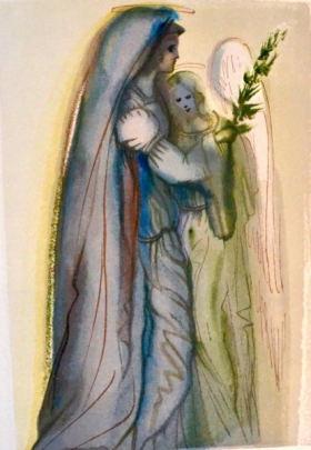 Salvador Dali, Divina commedia paradiso32, 1960, 33x26cm wood engraving